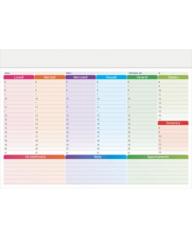 Planner settimanale Planner settimanale 43x31 Santa Teresa di Riva - Messina