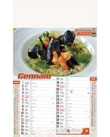 Calendari Illustrati 12 Fogli Gastronomia Santa Teresa di Riva - Messina